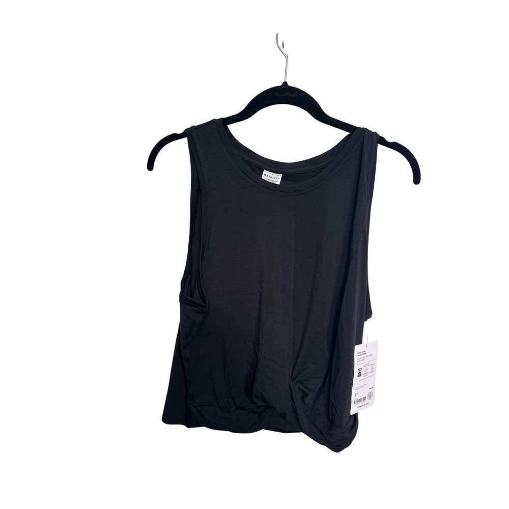 Athleta With Ease Twist Tank Top Black XL 5118-0006 UV Protection Breathable NWT
